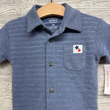 NEW SS Ribbed Button Up Shirt Stars 18M
