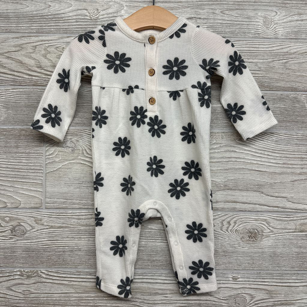 Soft Waffle Knit Outfit Flowers 3-6M