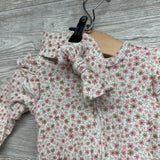 Organic Ribbed Outfit Flowers & Headband 6-9M
