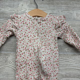 Organic Ribbed Outfit Flowers & Headband 6-9M