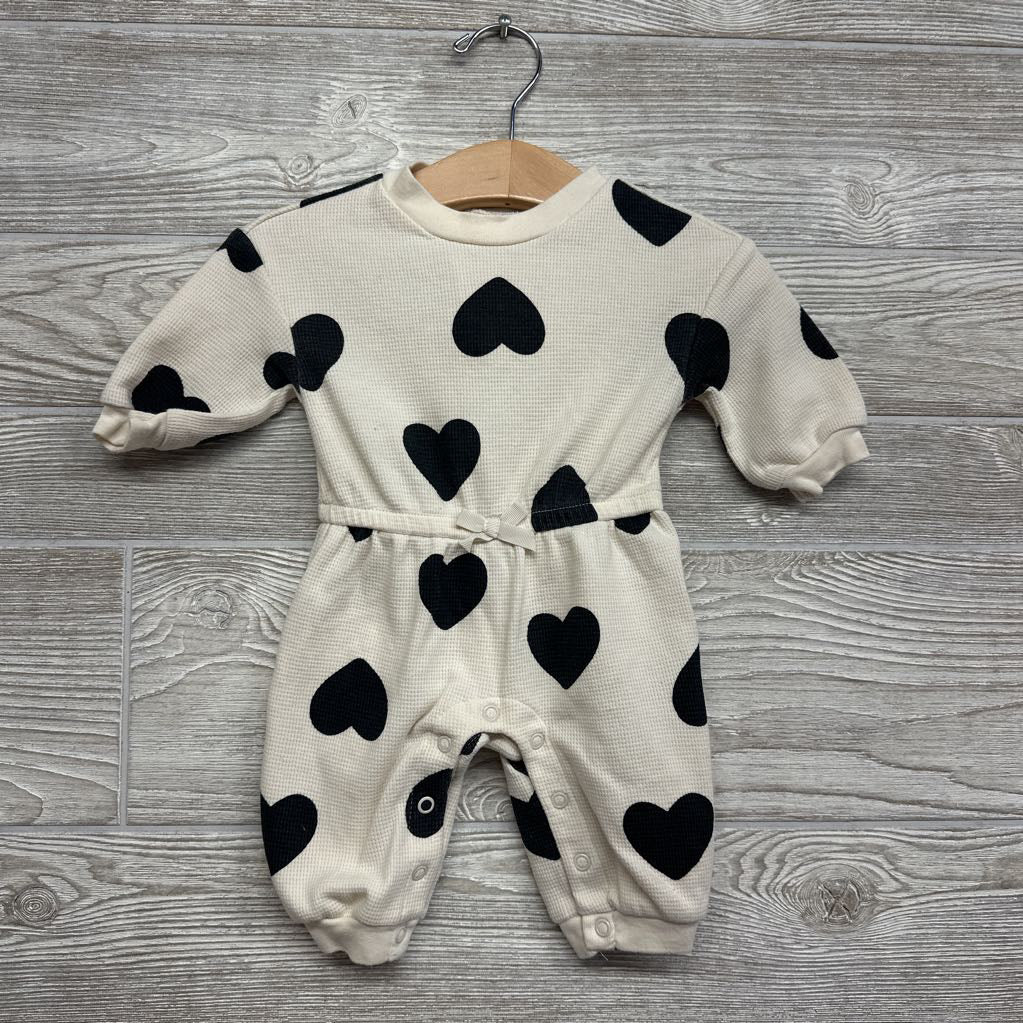 Waffle Knit Outfit Hearts 0-3M