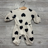 Waffle Knit Outfit Hearts 0-3M