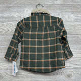 NEW Flannel Button Up Shirt W/ Sherpa Collar 18M
