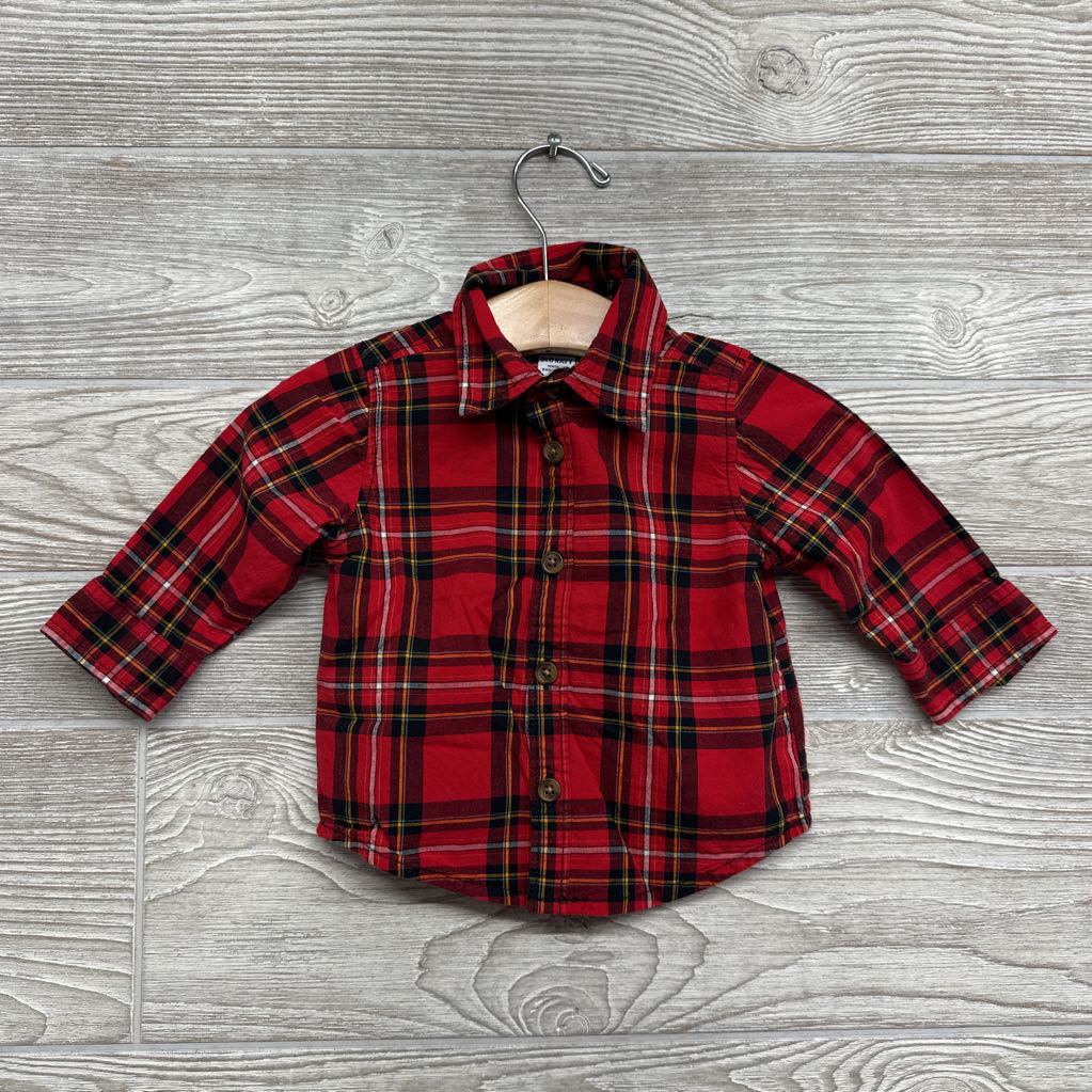 Plaid Button Up Shirt 3-6M