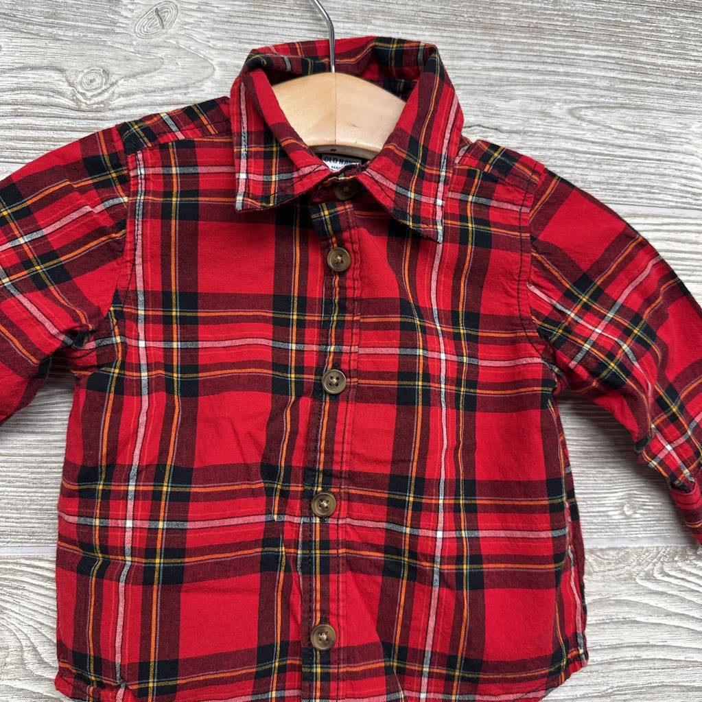 Plaid Button Up Shirt 3-6M