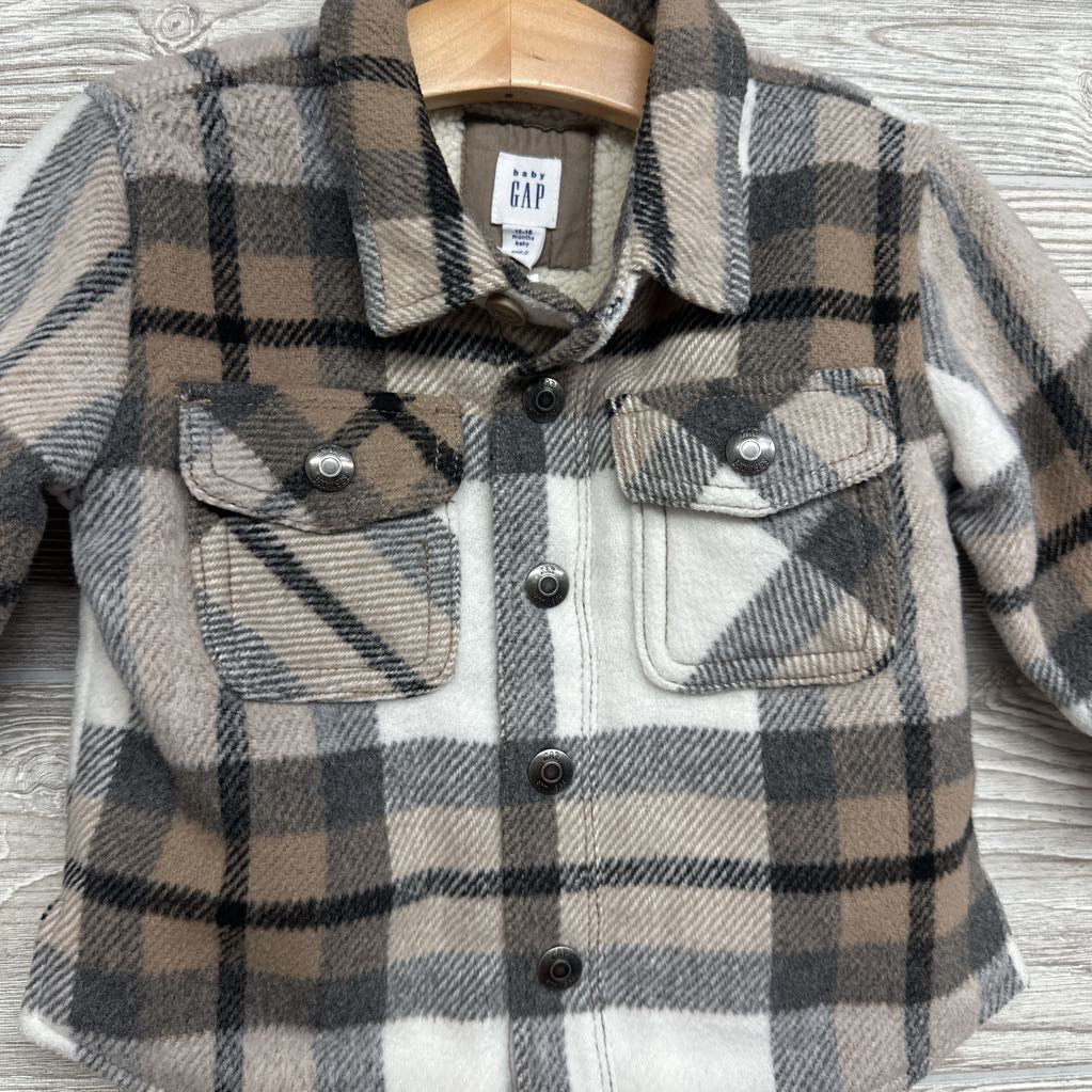Flannel Shacket Plaid 12-18M