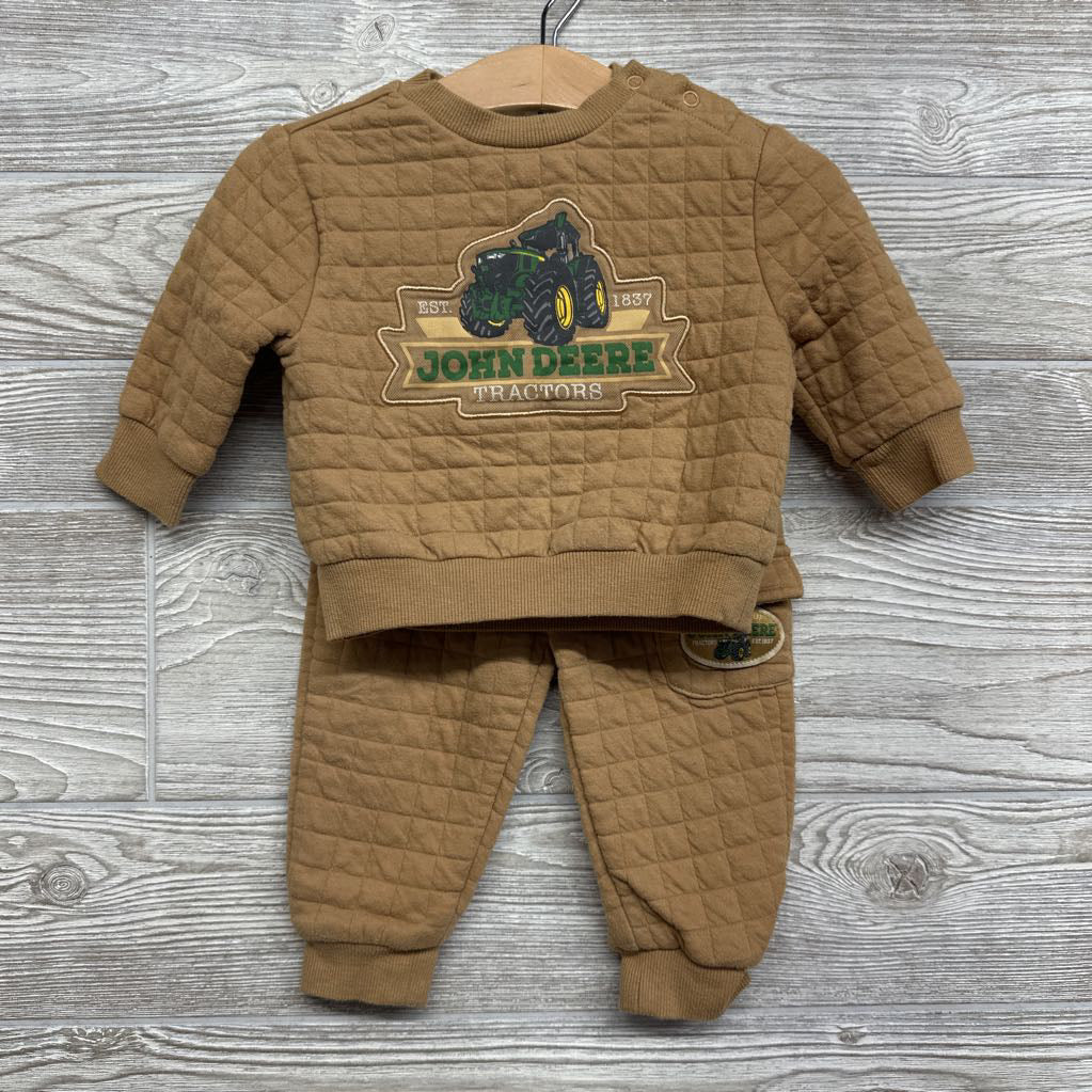 Quilted Crewneck Tractor & Pants 6-9M