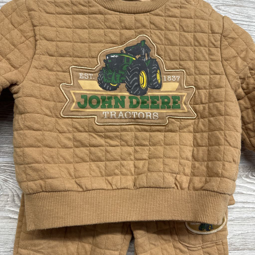 Quilted Crewneck Tractor & Pants 6-9M