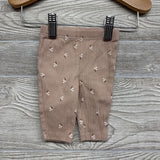 Ribbed LS Bodysuit & Pants Flowers NB