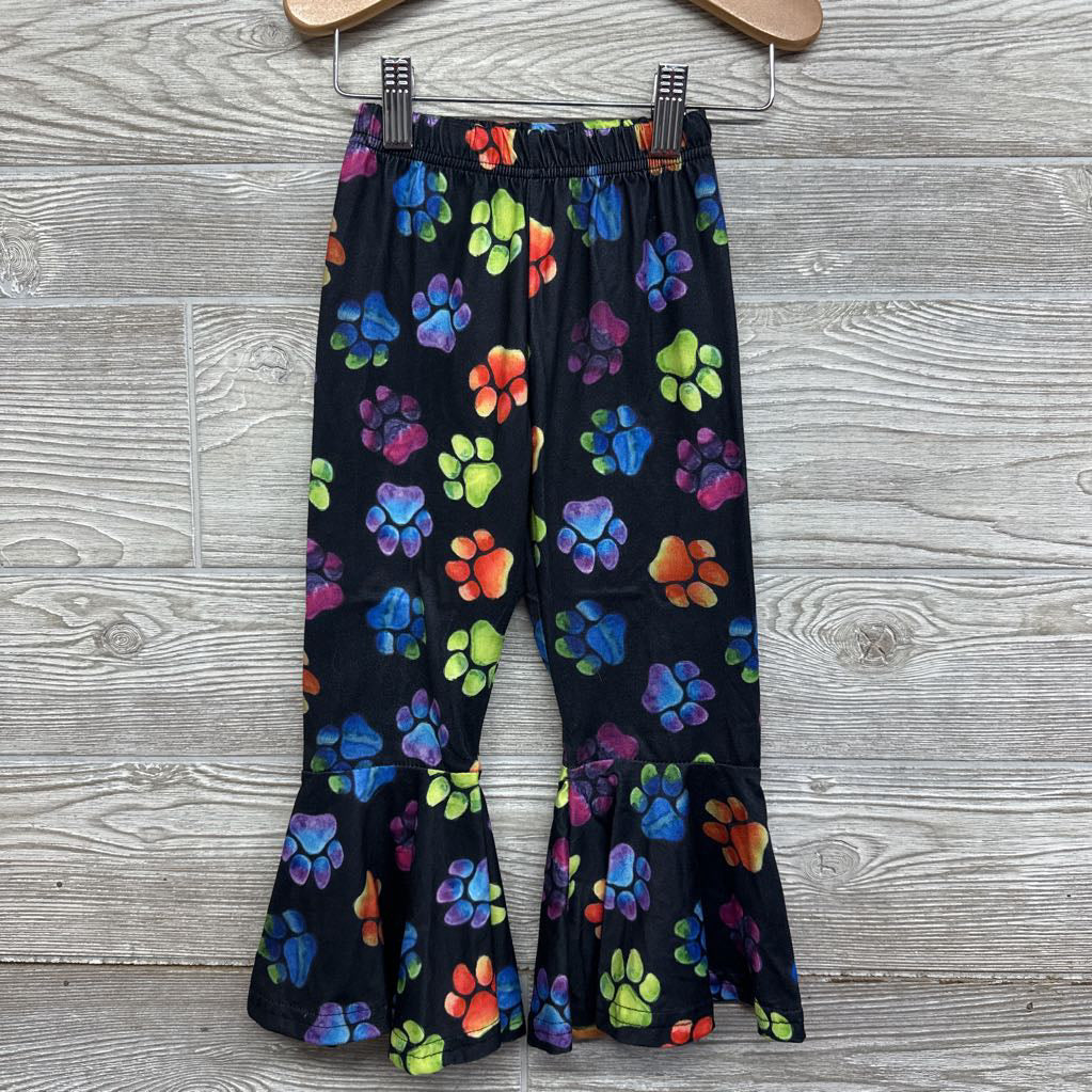Shirt Cats & Paw Print Flare Pants 3-4