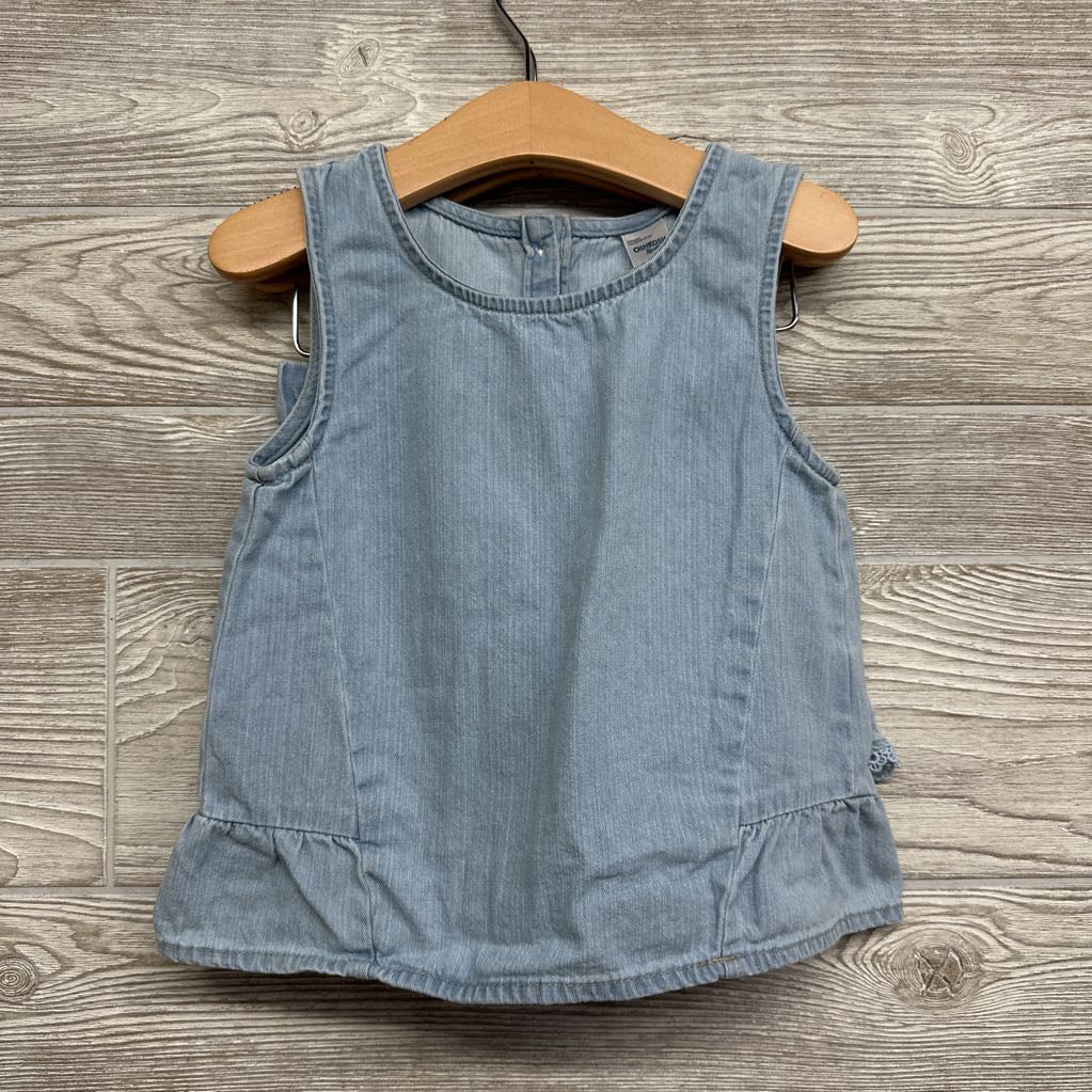 Denim Tank & Shorts Eyelet Hem 5t