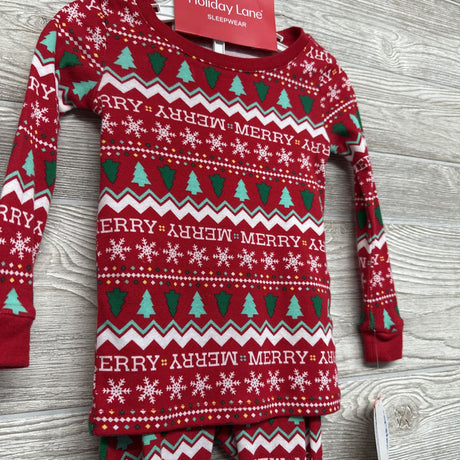 NEW Merry Christmas Nordic Print 2 Pc Pj 24M