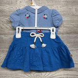NEW Polo Shirt Embroidered Flowers & Skirt 6-9M