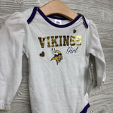 NEW Bodysuit Vikings Girl 6-12M