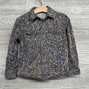 Paisley Button Up Western Pearl Snap Shirt 3t