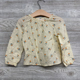 Corduroy Jumper W/ LS Shirt Flowers 3t