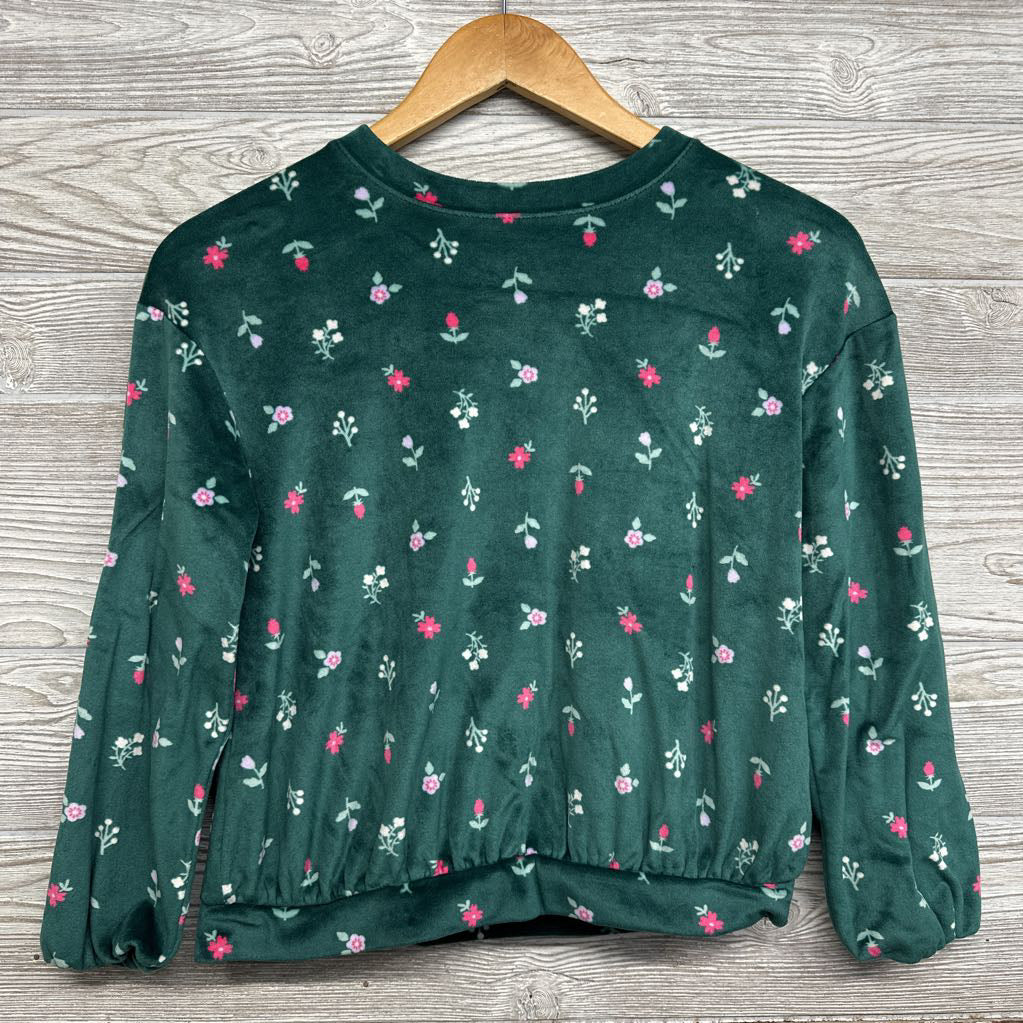 Plush Sweatshirt Flowers 10-12