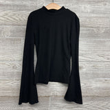 Ribbed Mock Neck Shirt W/ Bell Sleeves 11-12