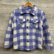 Gingham Sherpa Button Up Shirt 10-12