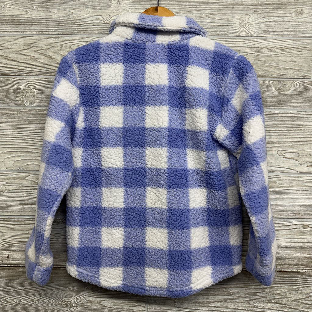 Gingham Sherpa Button Up Shirt 10-12