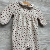Velour Outfit Flowers W/ Collar 3-6M