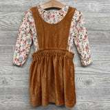 Ribbed Jumper W/ Ribbed LS Floral Shirt 24M