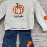 Sweater Hello Pumpkin & Flare Pants 9M