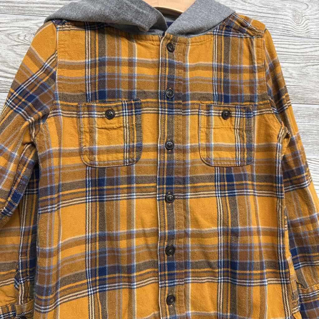 Button Up Plaid Shirt W/ Hood 6