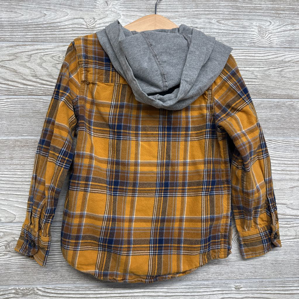 Button Up Plaid Shirt W/ Hood 6