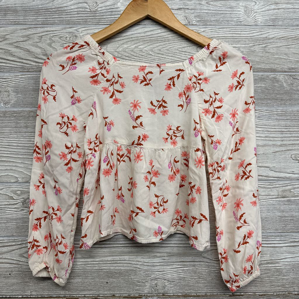 Peplum LS Blouse Flowers 8