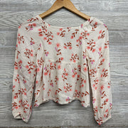 Peplum LS Blouse Flowers 8