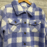 Gingham Sherpa Button Up Shirt 14-16