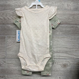 NEW 2 Pc Ruffle Sleeve Bodysuits Dots & Flowers W/ Pants 6M