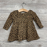 LS Animal Print Dress 6-12M