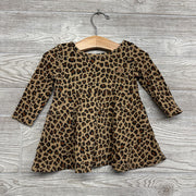 LS Animal Print Dress 6-12M