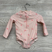 1/4 Zip Swimsuit Flamingos 9M