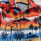 Button Up SS Shirt Palm Trees 3t