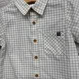 NEW Button Up SS Shirt Grid 2t