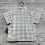NEW Button Up SS Shirt Grid 2t