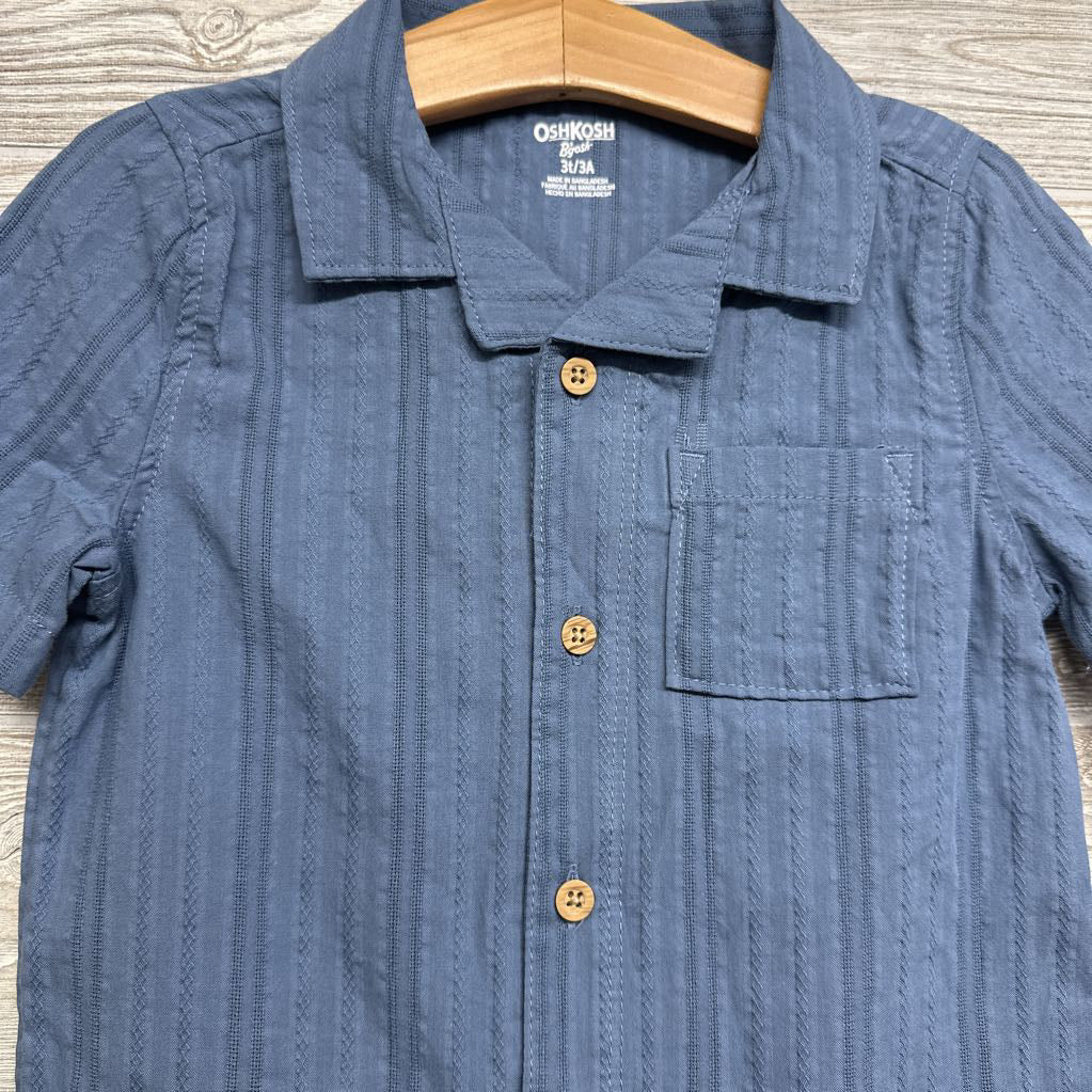NEW Button Up SS Shirt 3t