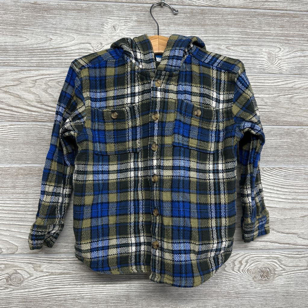 Plaid Button Up Shirt W/ Hood 4t