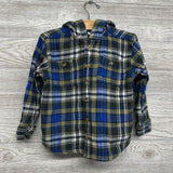 Plaid Button Up Shirt W/ Hood 4t