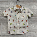 SS Button Up Shirt Avengers 12M