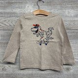 Waffle Knit Shirt Dinosaur 4t