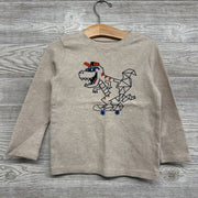 Waffle Knit Shirt Dinosaur 4t