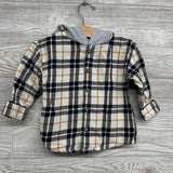 Button Up Plaid Shirt W/ Hood 18M