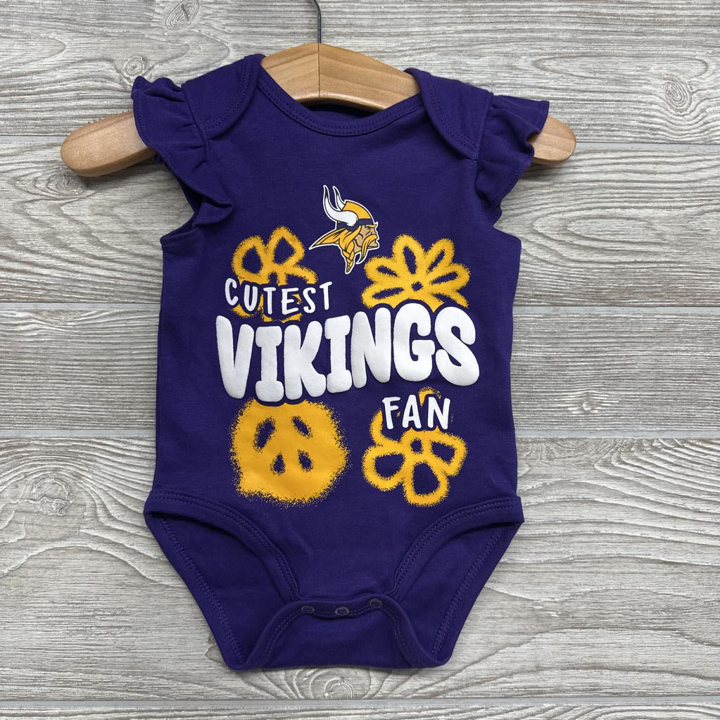 2 Pk Bodysuit Minnesota Vikings 0-3M