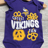 2 Pk Bodysuit Minnesota Vikings 0-3M