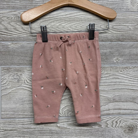 Henley Waffle Knit Bodysuit & Pants Flowers 3M