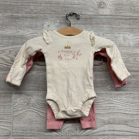 2 LS Bodysuit Castles, Unicorns & Leggings NB